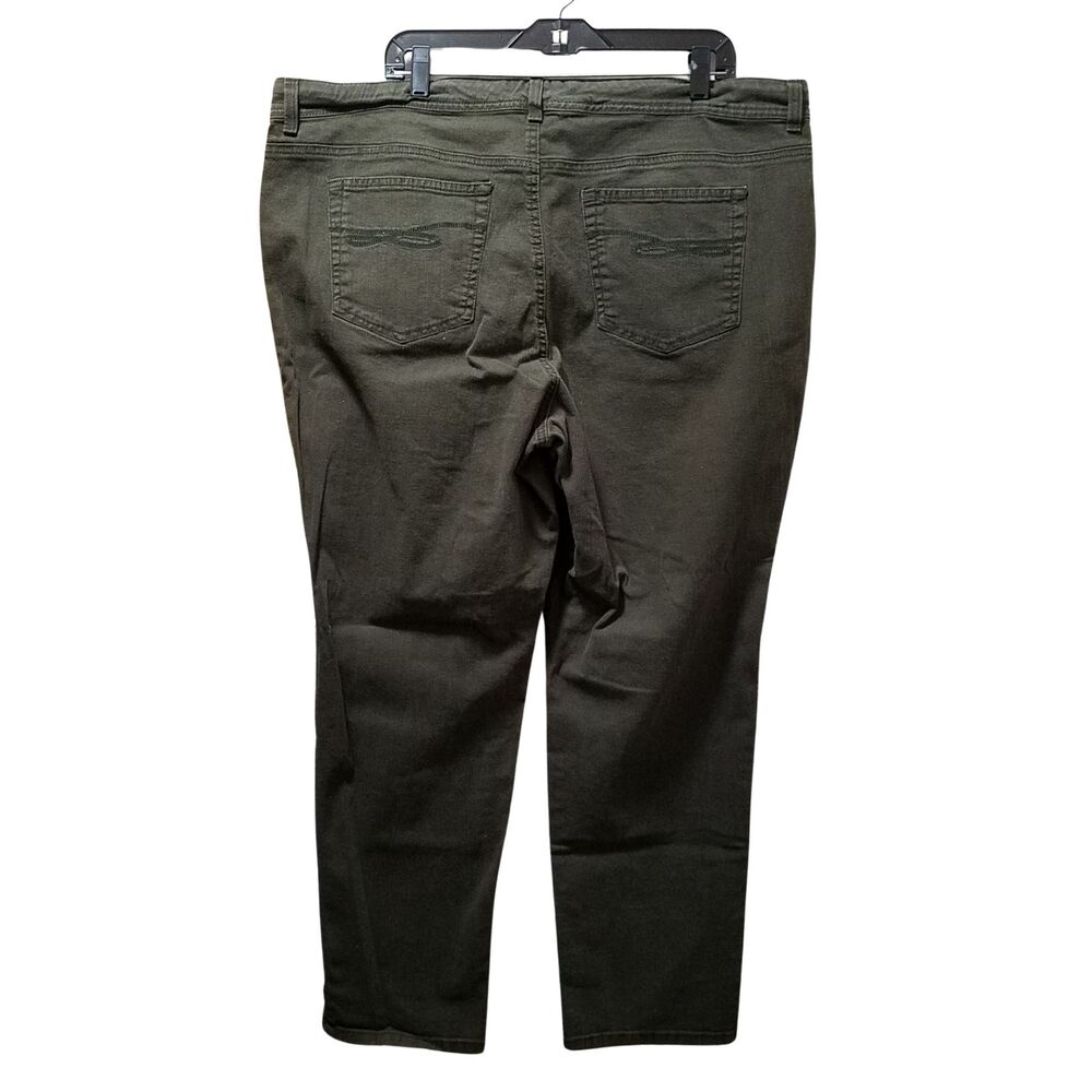 Style & Co. Jeans Women’s 22W Olive Green Slim Leg Stretch Denim - Picture 2 of 5